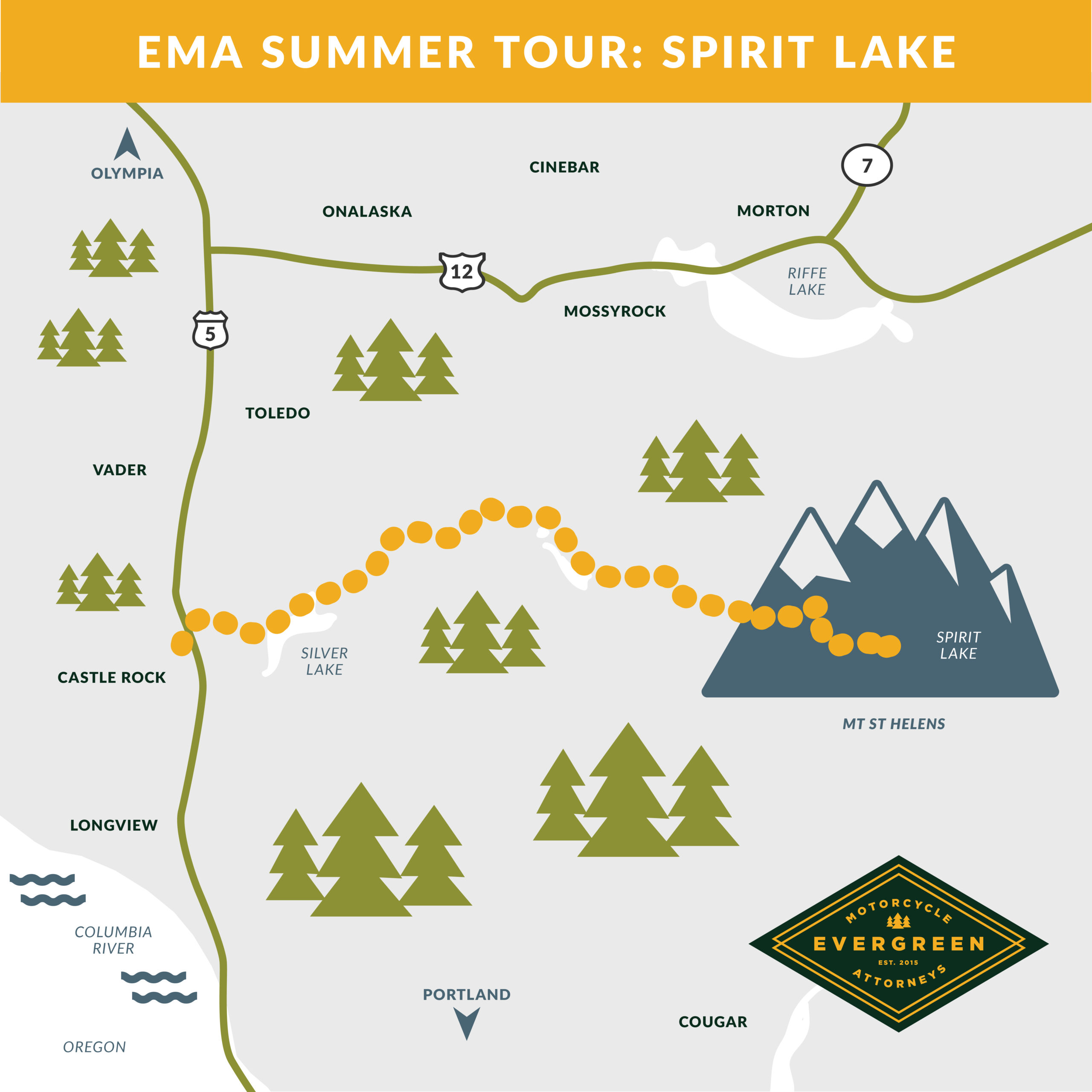 Spirit Lake Highway map